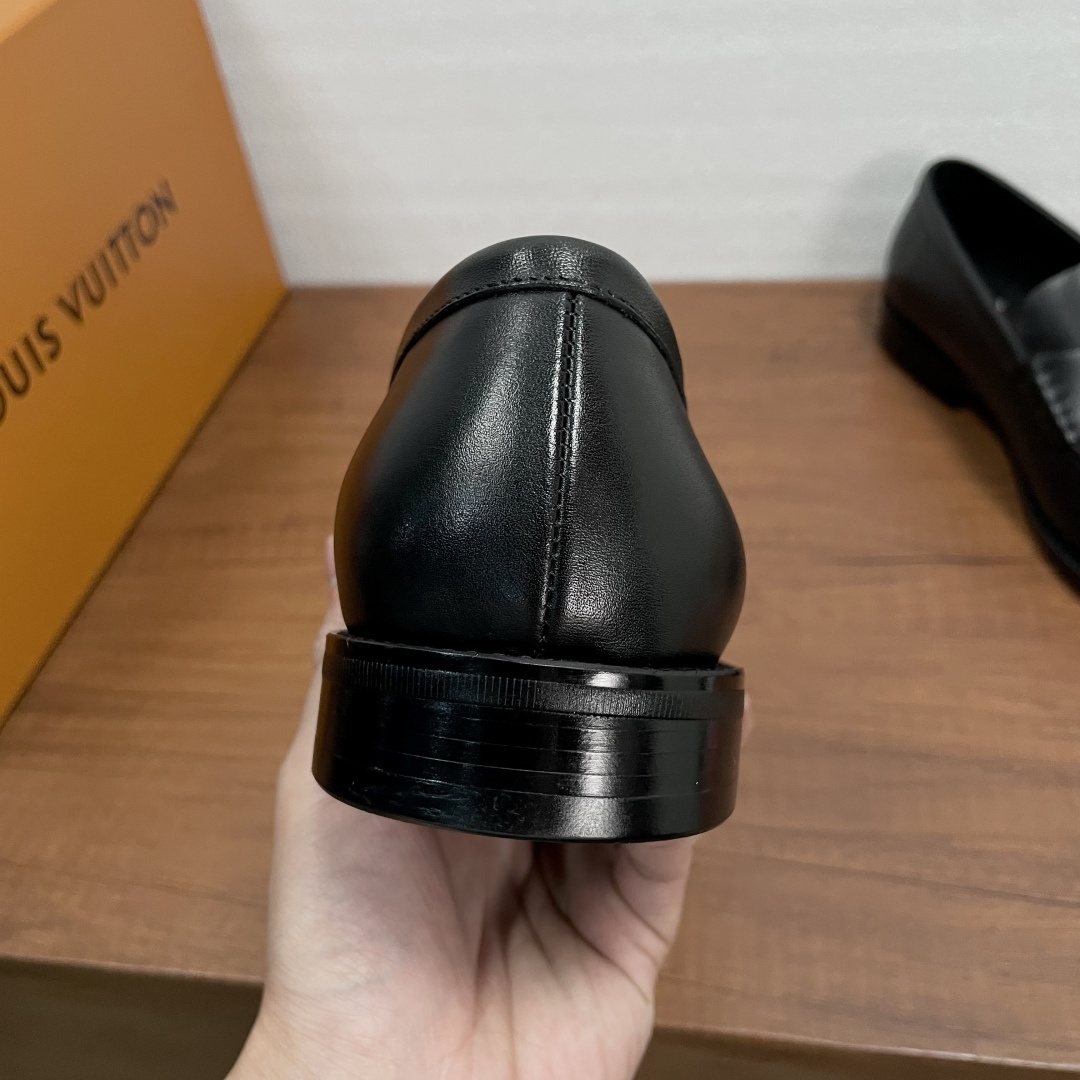Louis Vuitton Major Black Loafers — back
