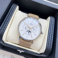 IWC Silver White Dial Leather Strap Watch — hero
