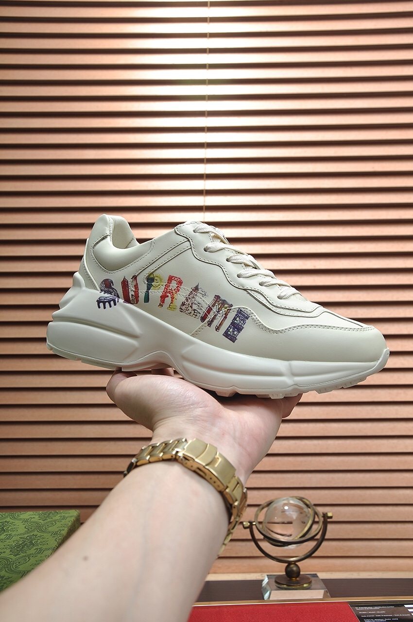 GUCCI Multicolor Lettering Chunky Sneakers — side