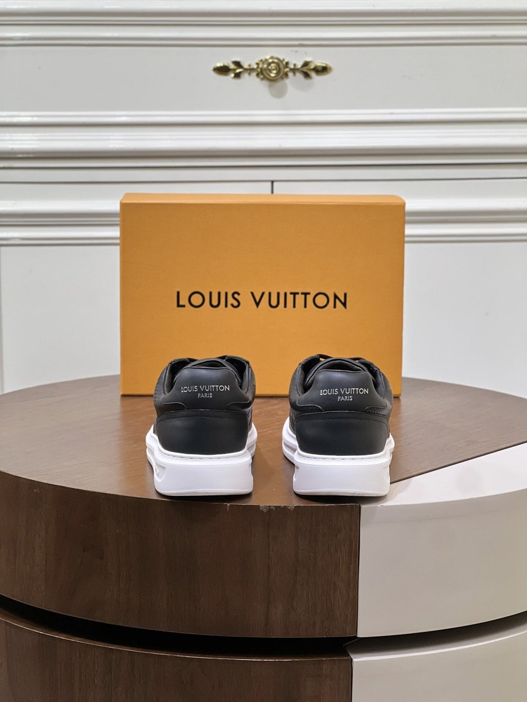 Louis Vuitton Black Low-Top Sneakers — back
