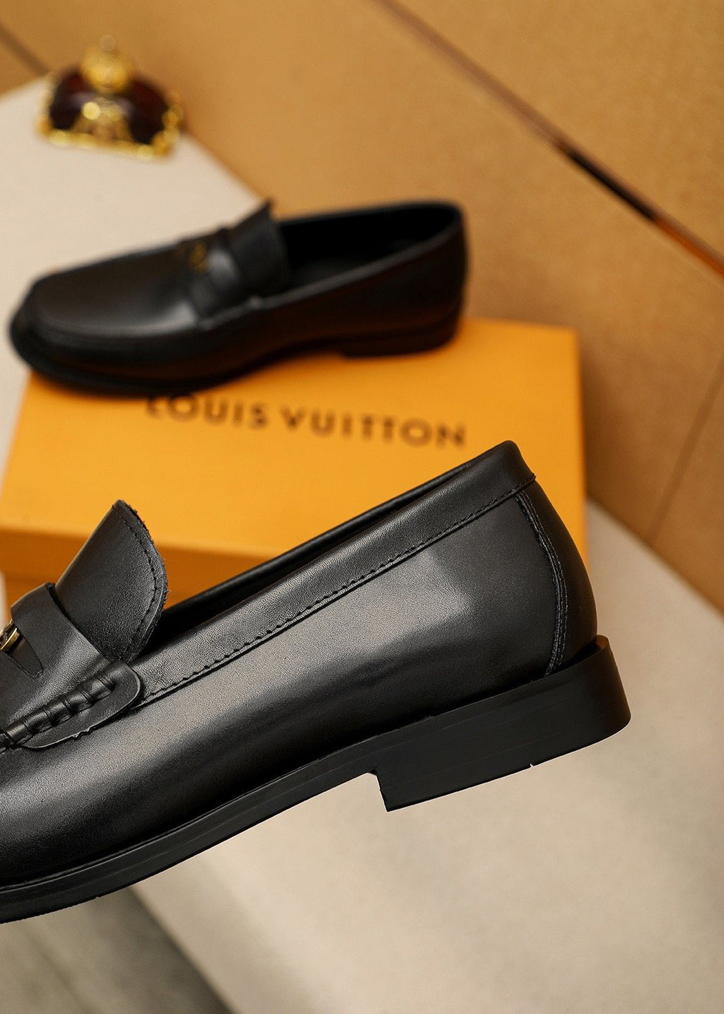 Louis Vuitton Black Hardware Loafers — detail
