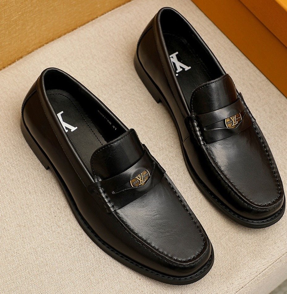 Louis Vuitton Black Hardware Loafers — front