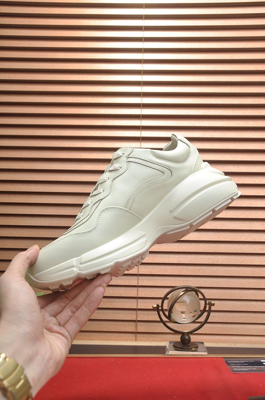 GUCCI Off-White Green and Red Chunky Sneakers — model