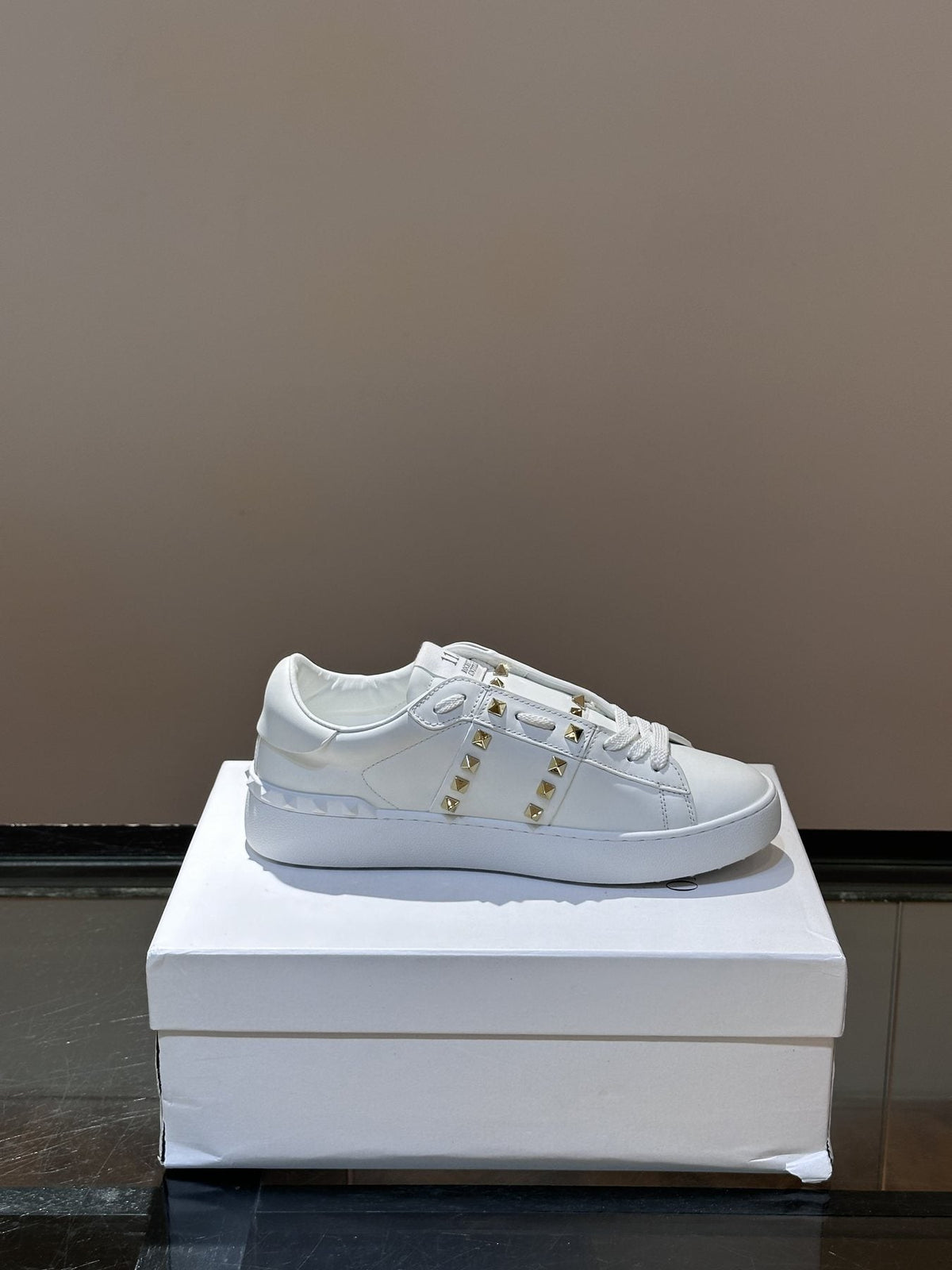 Valentino Gold Stud Low-Top Sneakers — side