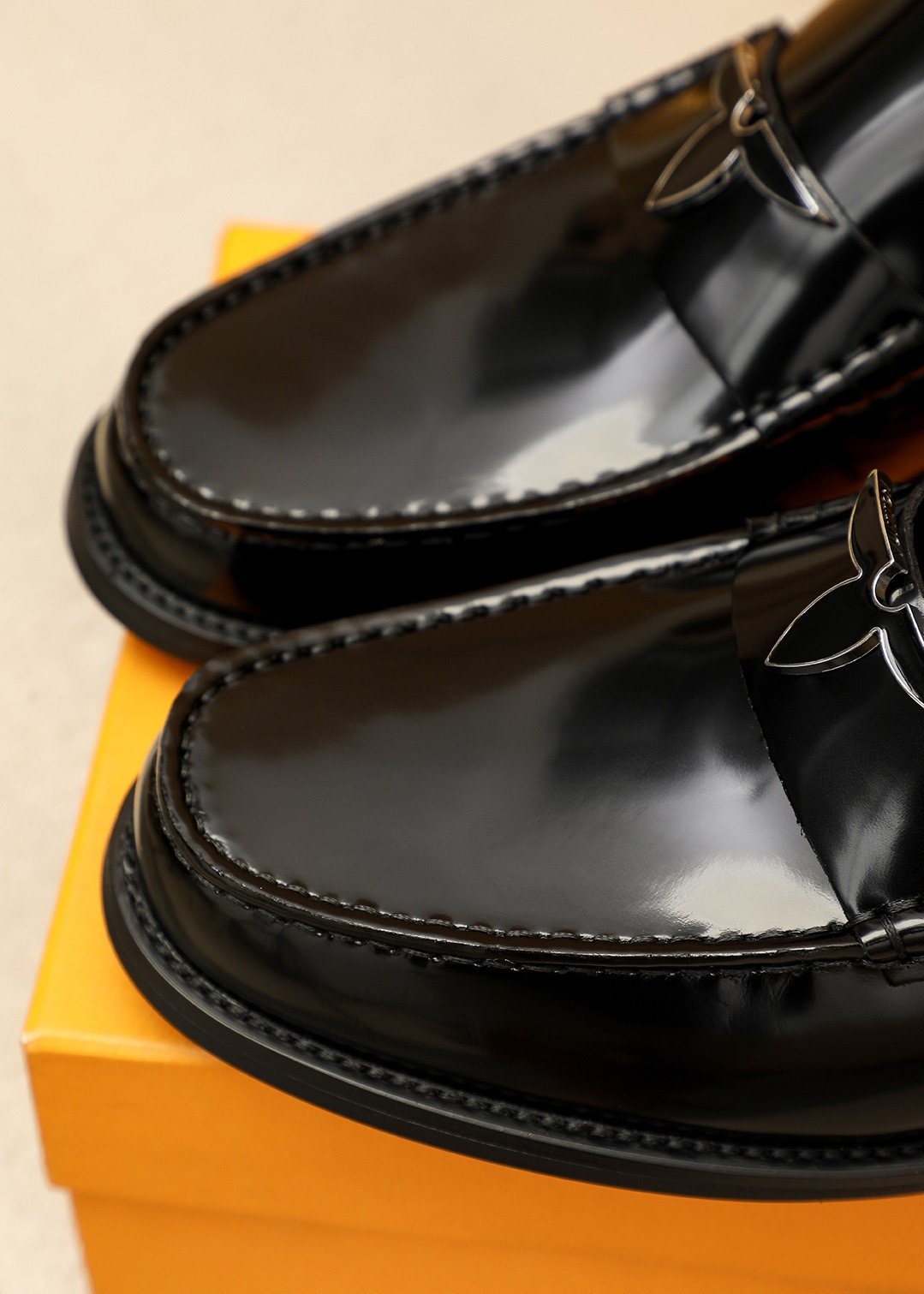 Louis Vuitton Black Hardware Loafers — detail