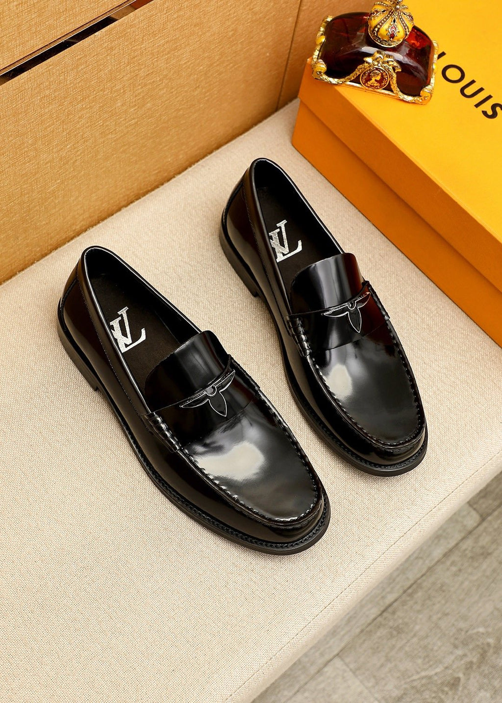 Louis Vuitton Black Hardware Loafers — hero