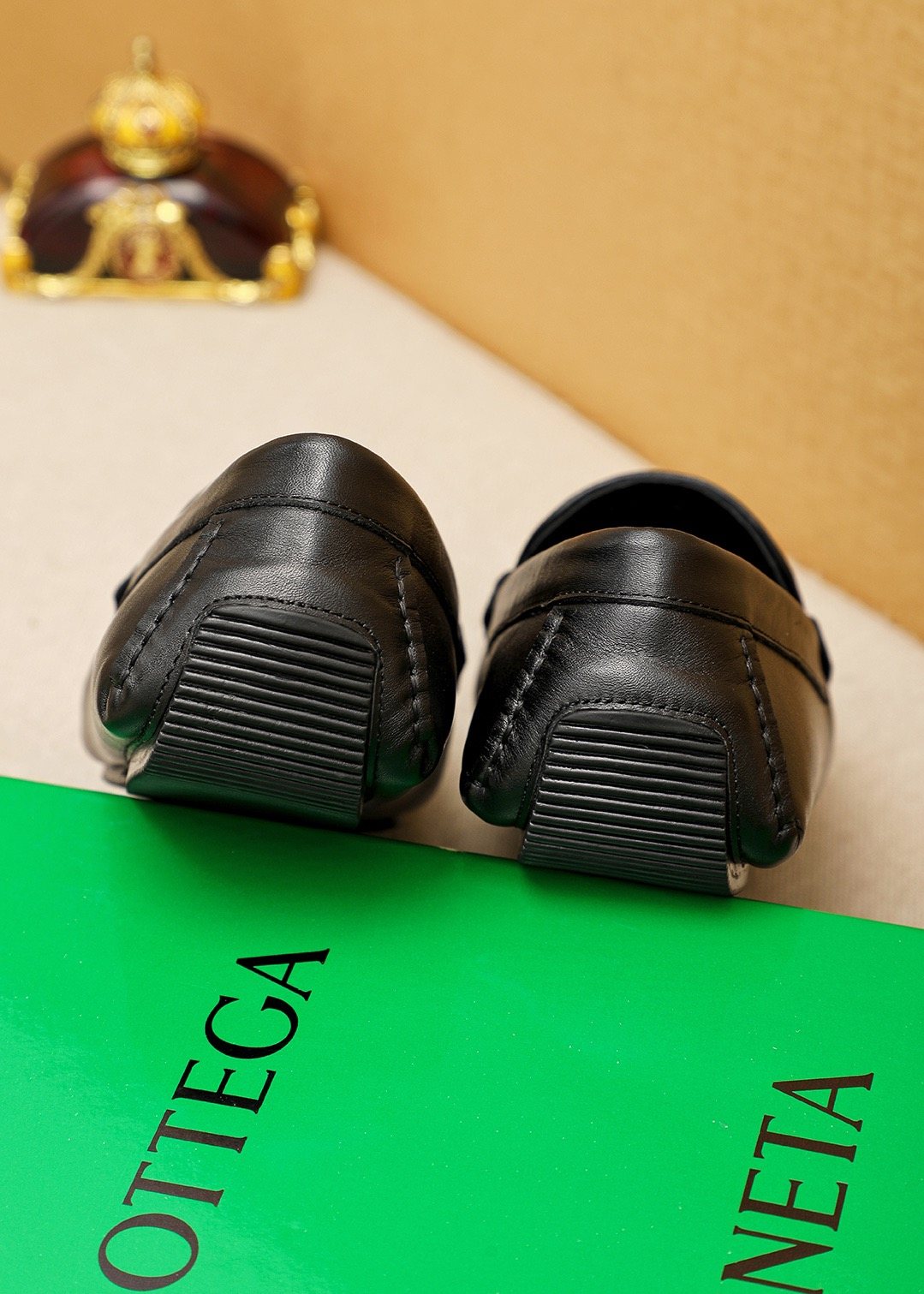 Bottega Veneta Black Woven Bit Driving Loafers — back