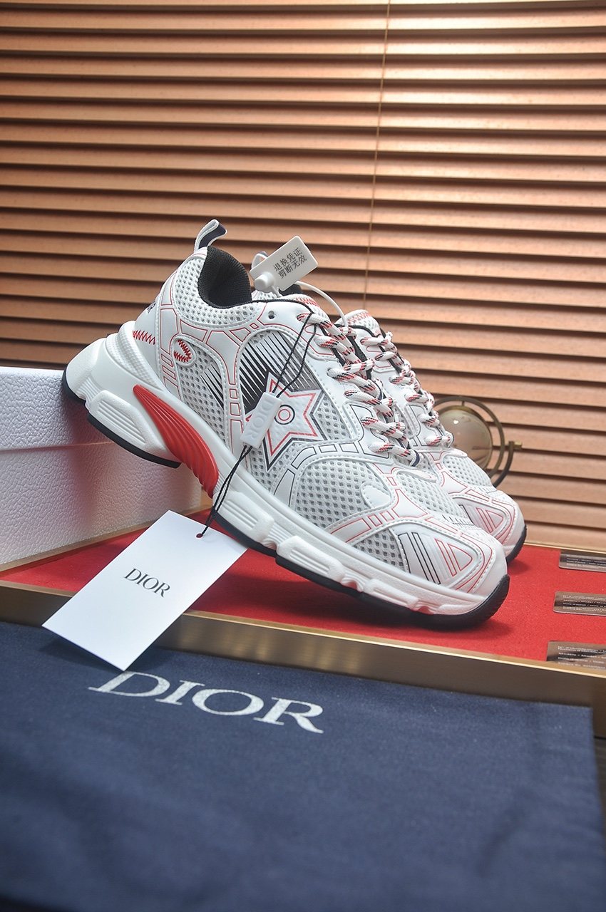 Dior Paneled Low-Top Sneakers — side