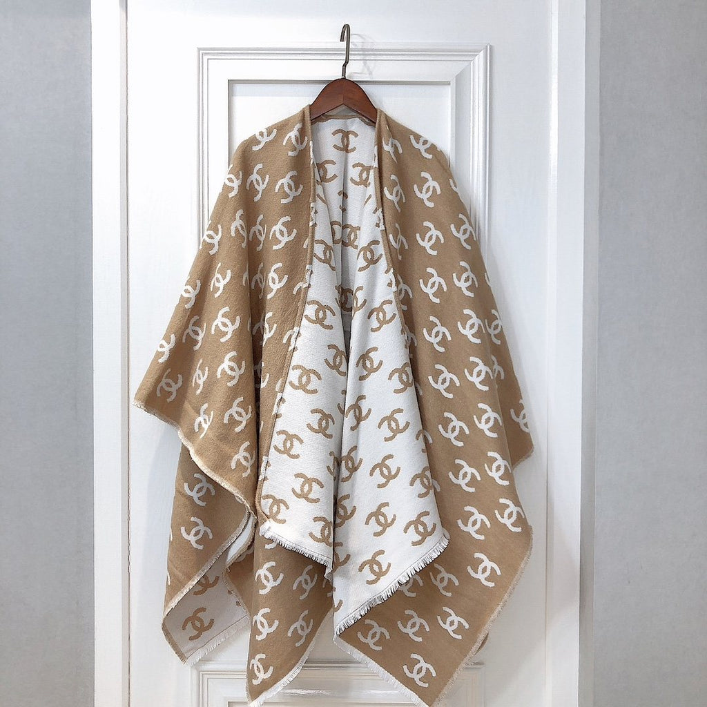 Chanel Fringed Motif Shawl — hero