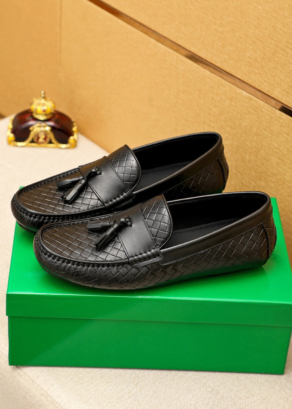 Bottega Veneta Black Tassel Loafers — front