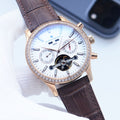 Vacheron Constantin Brown Rose Gold White Dial Strap Watch — hero