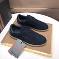 Zegna Navy Suede Sneakers — hero