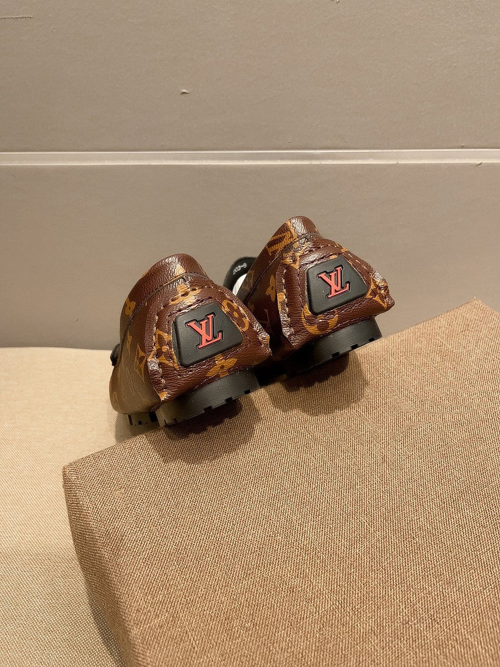 Louis Vuitton Brown Monogram Hardware Loafers — back