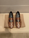 Louis Vuitton Brown Monogram Hardware Loafers — hero