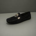 Versace Black Gold-Tone Hardware Loafers — hero