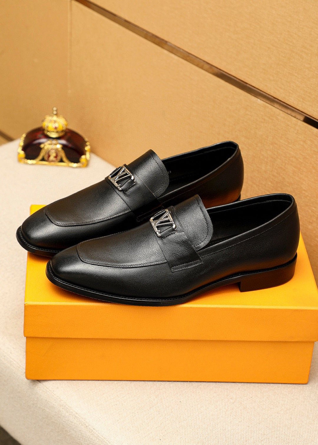 Louis Vuitton Black Hardware Loafers — front