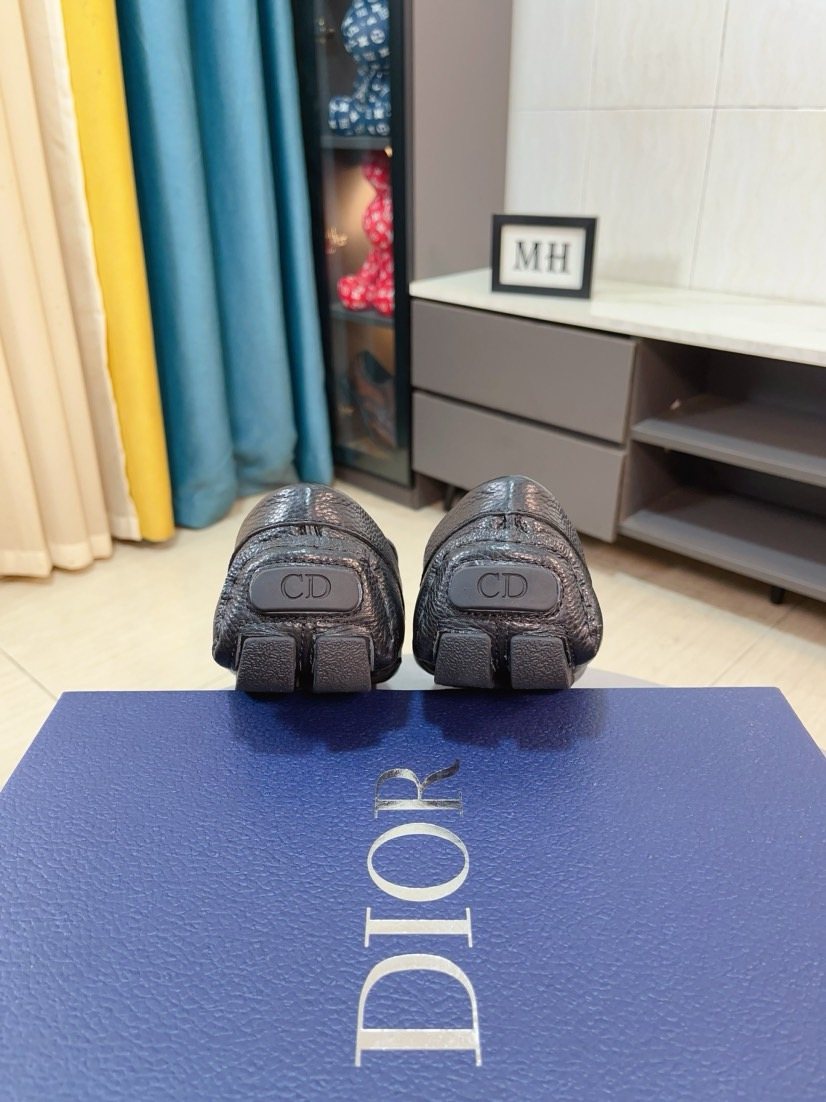 Dark Gray Pebbled Hardware Loafers — back