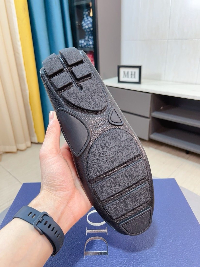 Dark Gray Pebbled Hardware Loafers — side