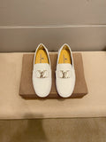 Louis Vuitton Cream White Logo Loafers — hero