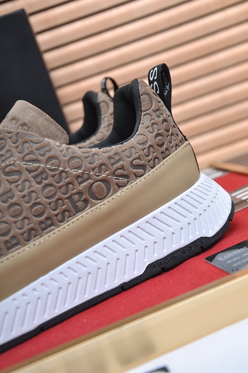 HUGO BOSS Textured Slip-On Sneakers — detail