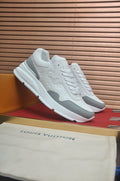 Louis Vuitton White and Light Gray Low-Top Sneakers — hero
