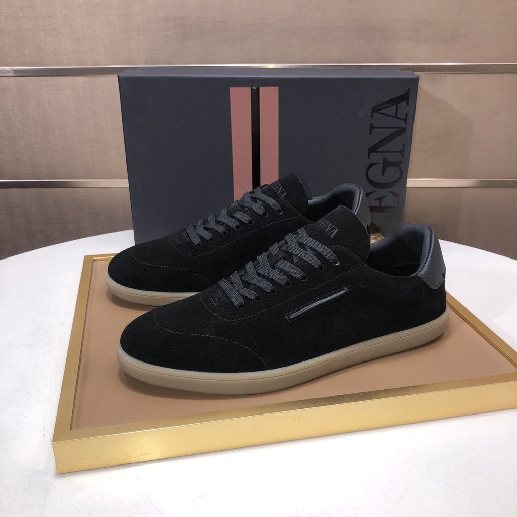 Zegna 232 Suede Low-Top Sneakers — side