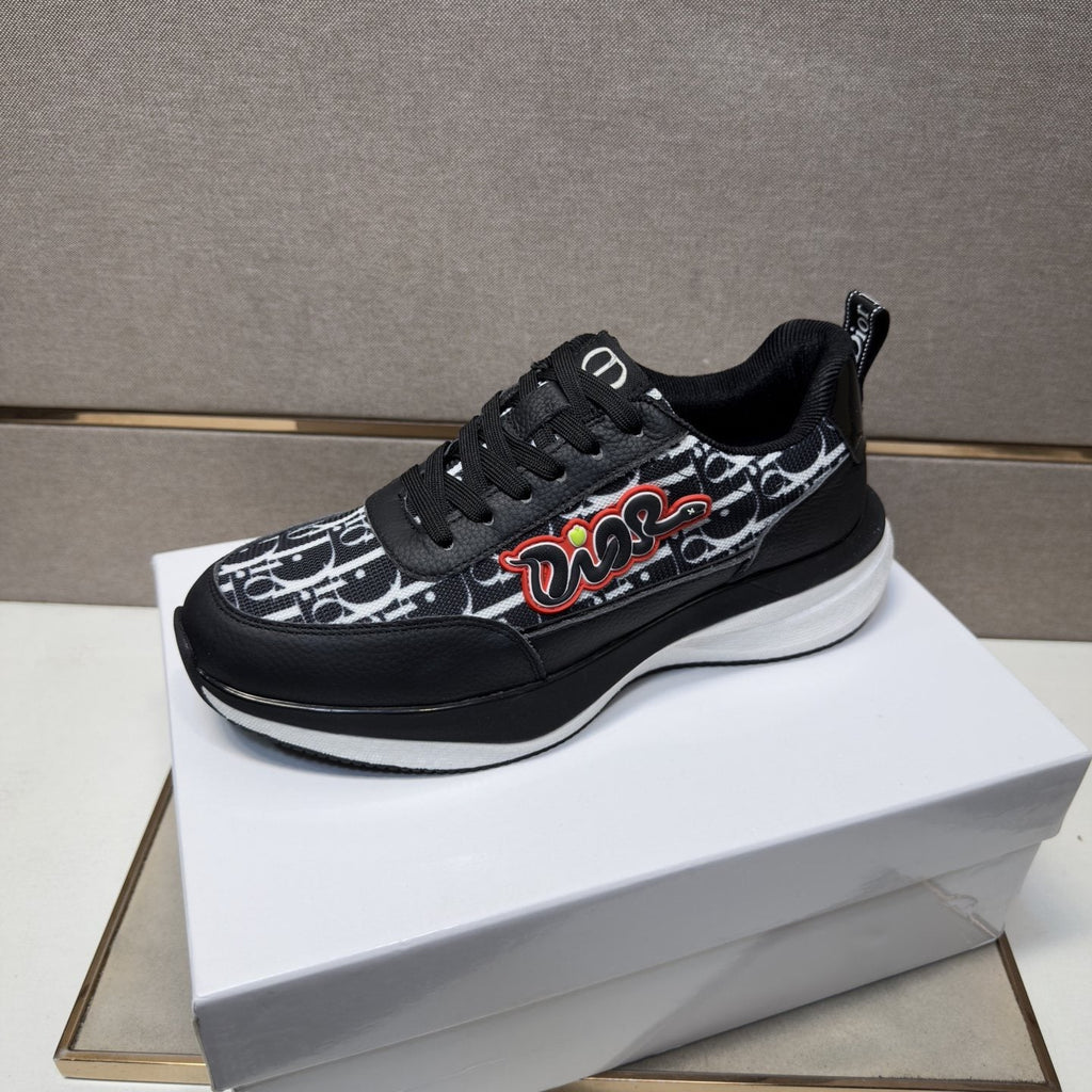 Dior Patterned Low-Top Men's Sneakers — side