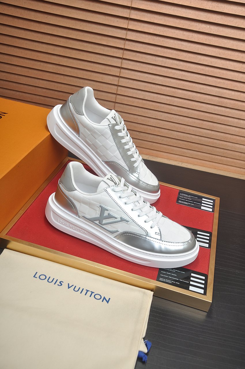 Louis Vuitton Paneled Low-Top Sneakers — side