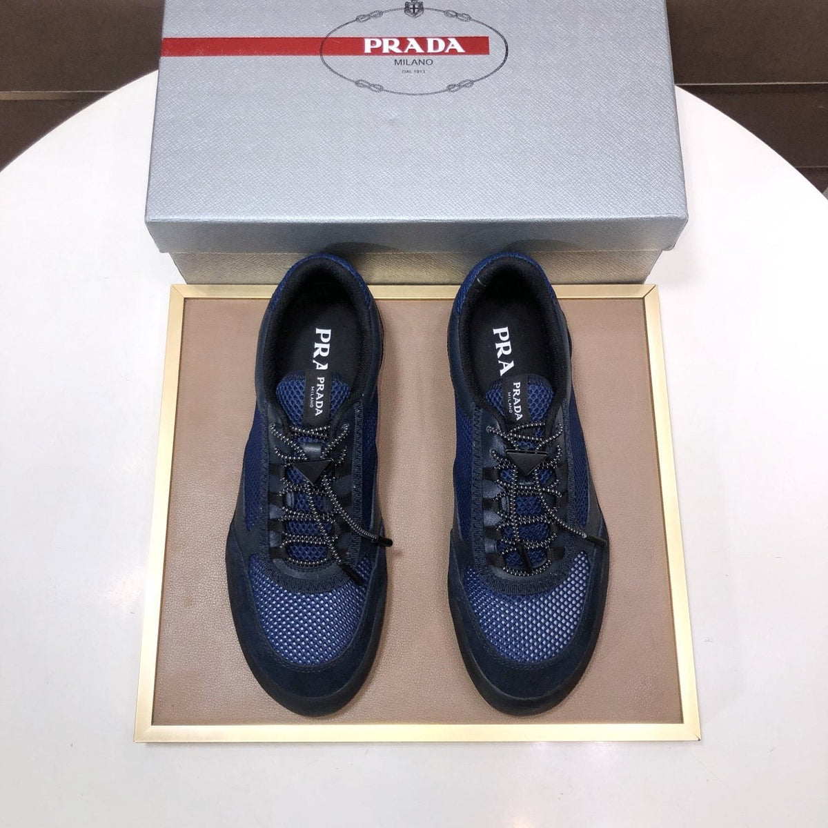Prada Mesh Panel Low-Top Sneakers — front