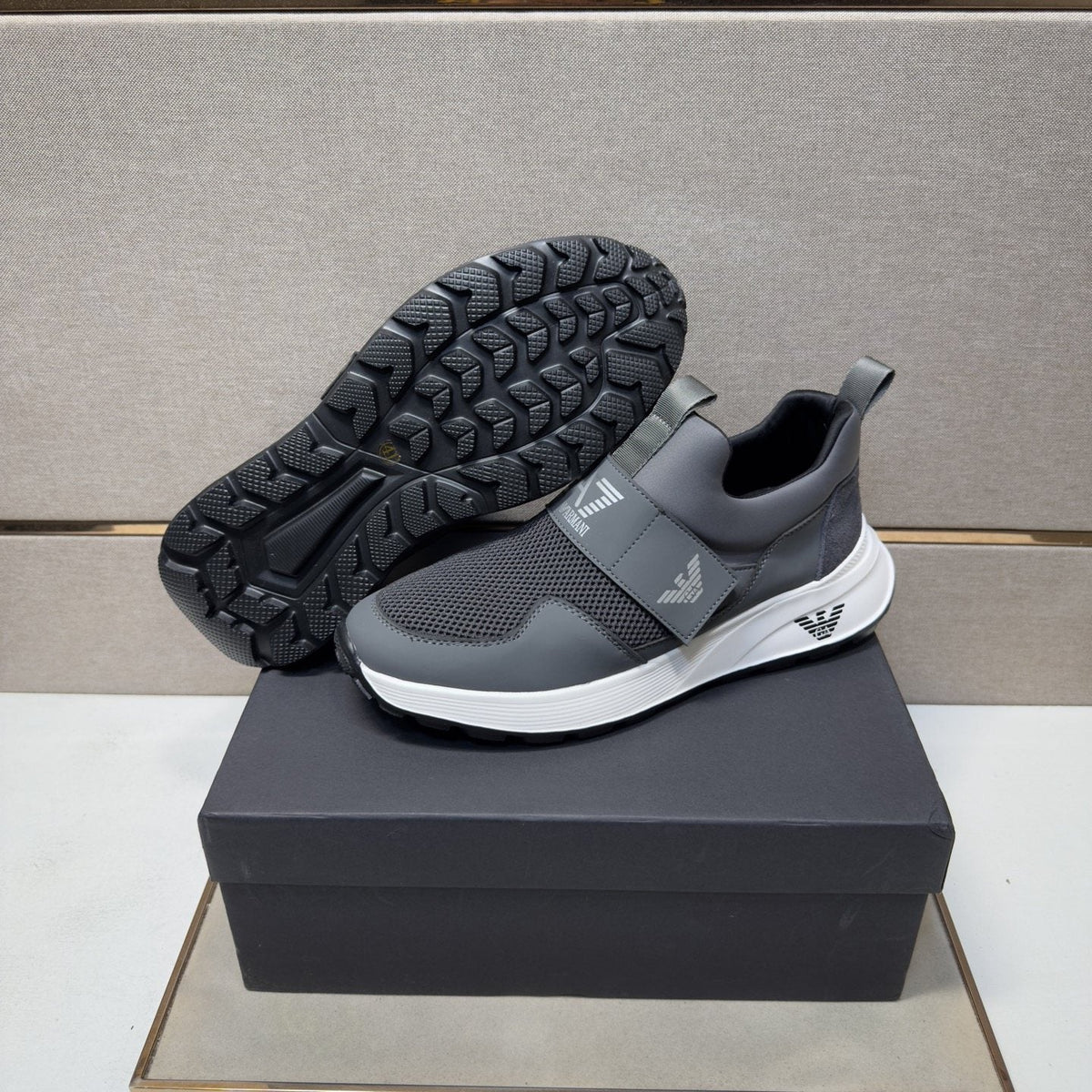 Emporio Armani EA7 Mesh Slip-On Sneakers — back