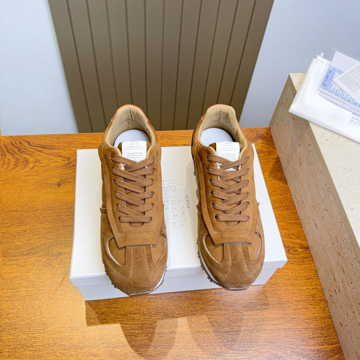 Maison Margiela Black Low-Top Sneakers — front