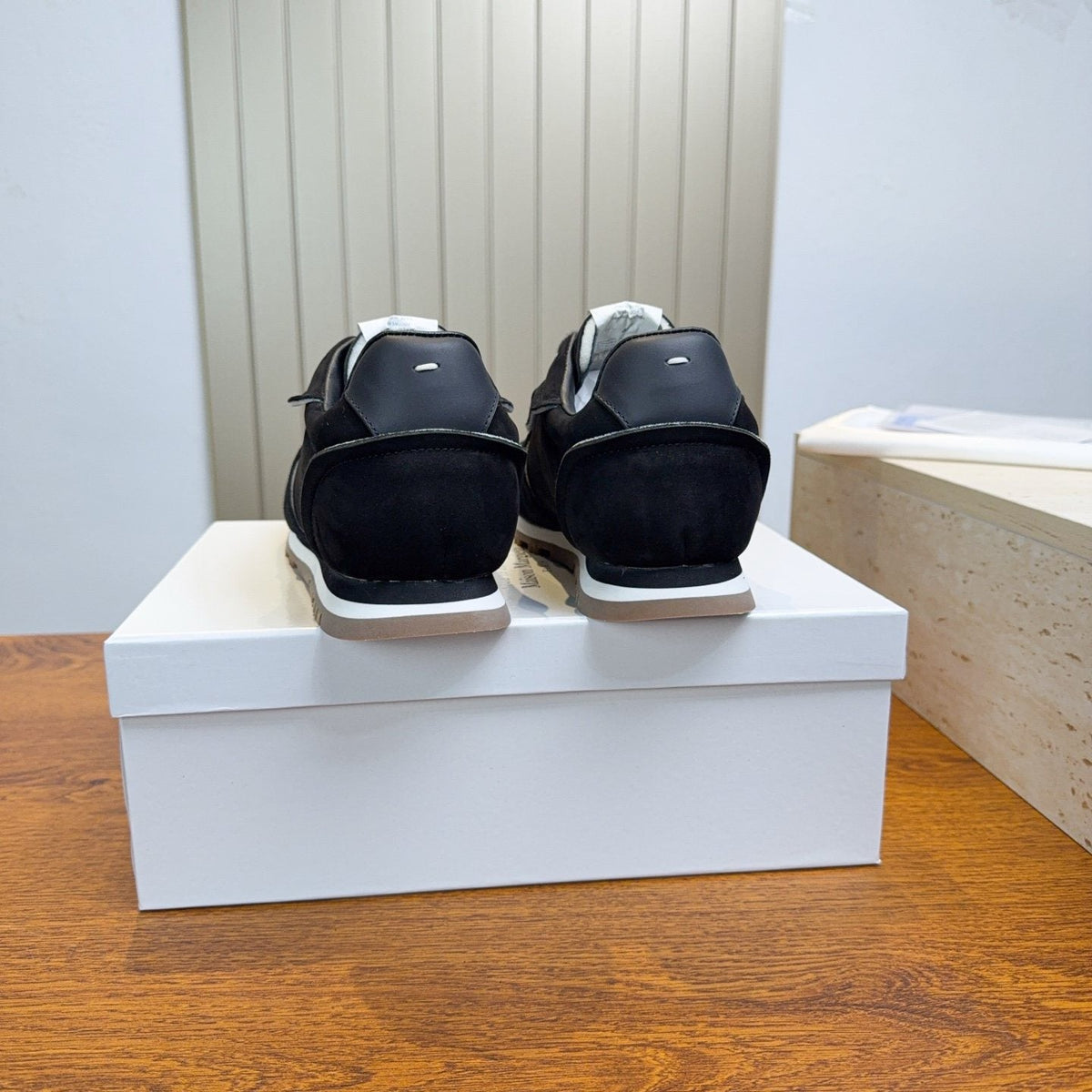 Maison Margiela Black Low-Top Sneakers — back