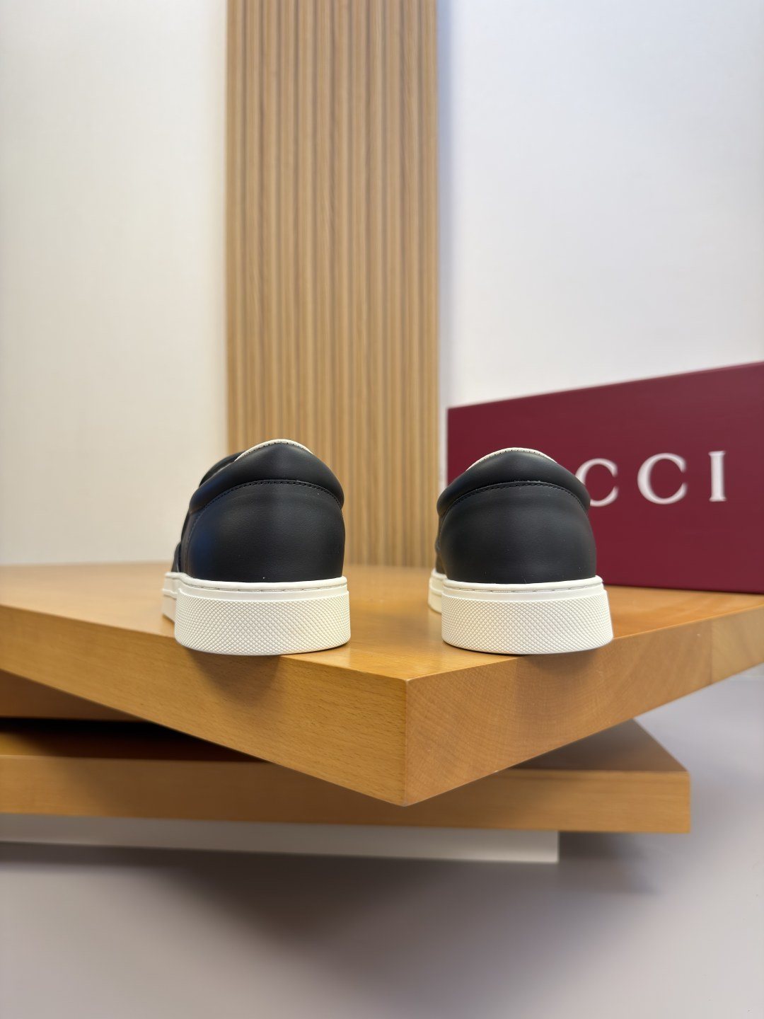 Leather Slip-On Sneakers — back