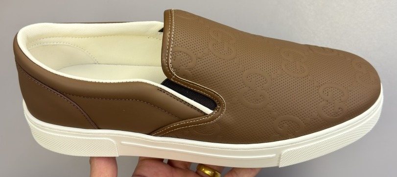 Leather Slip-On Sneakers — front