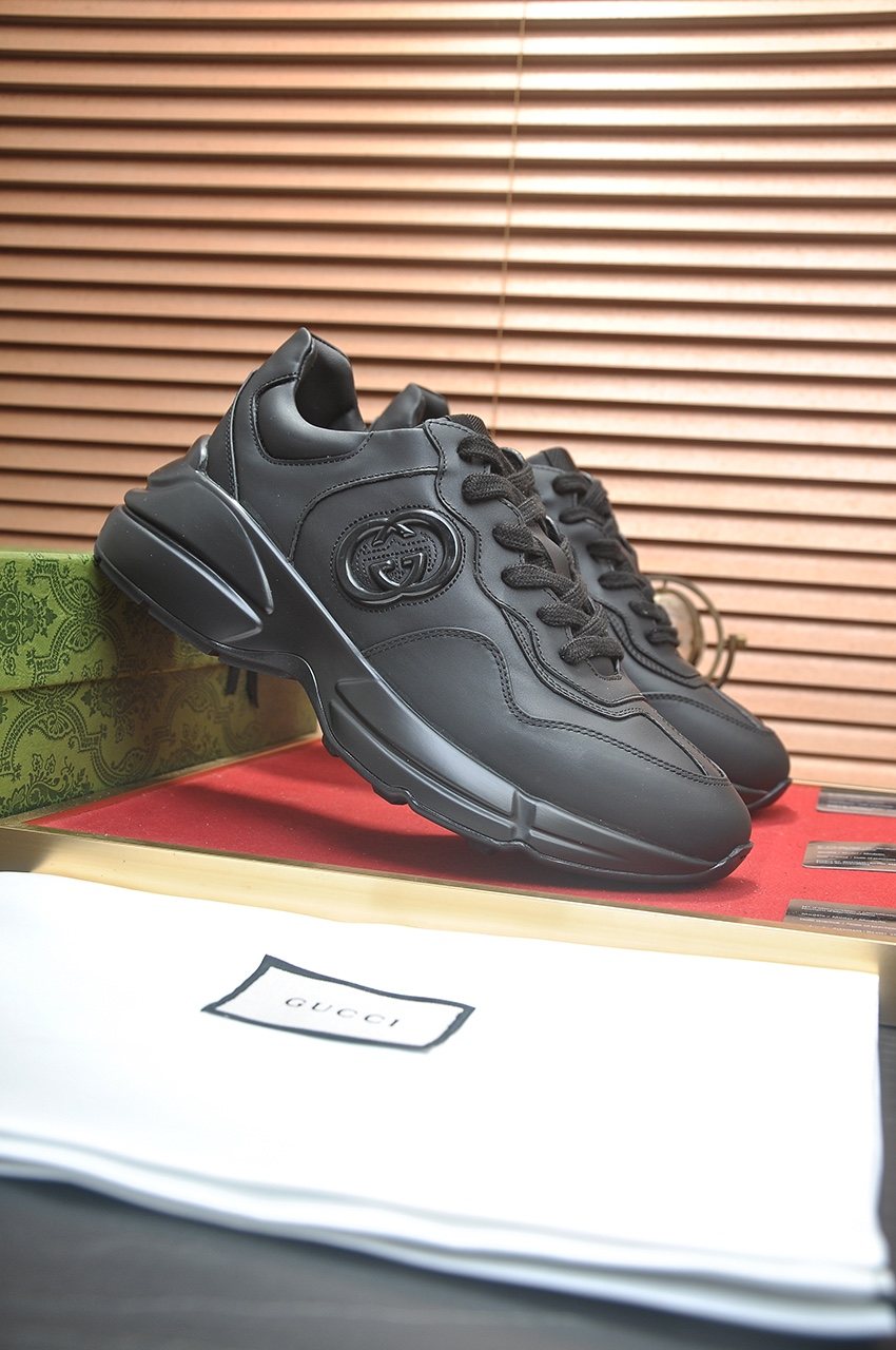 Gucci Tonal Chunky Low-Top Sneakers — side