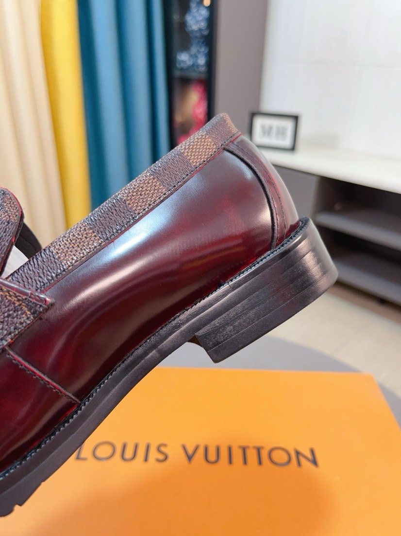 Louis Vuitton Check Panel Loafers — detail