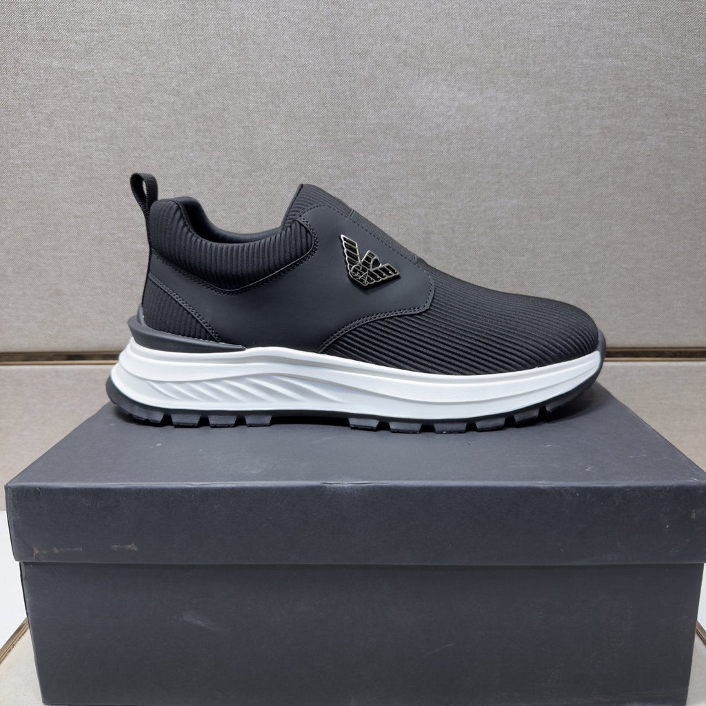 Armani Black Slip-On Sneakers — hero