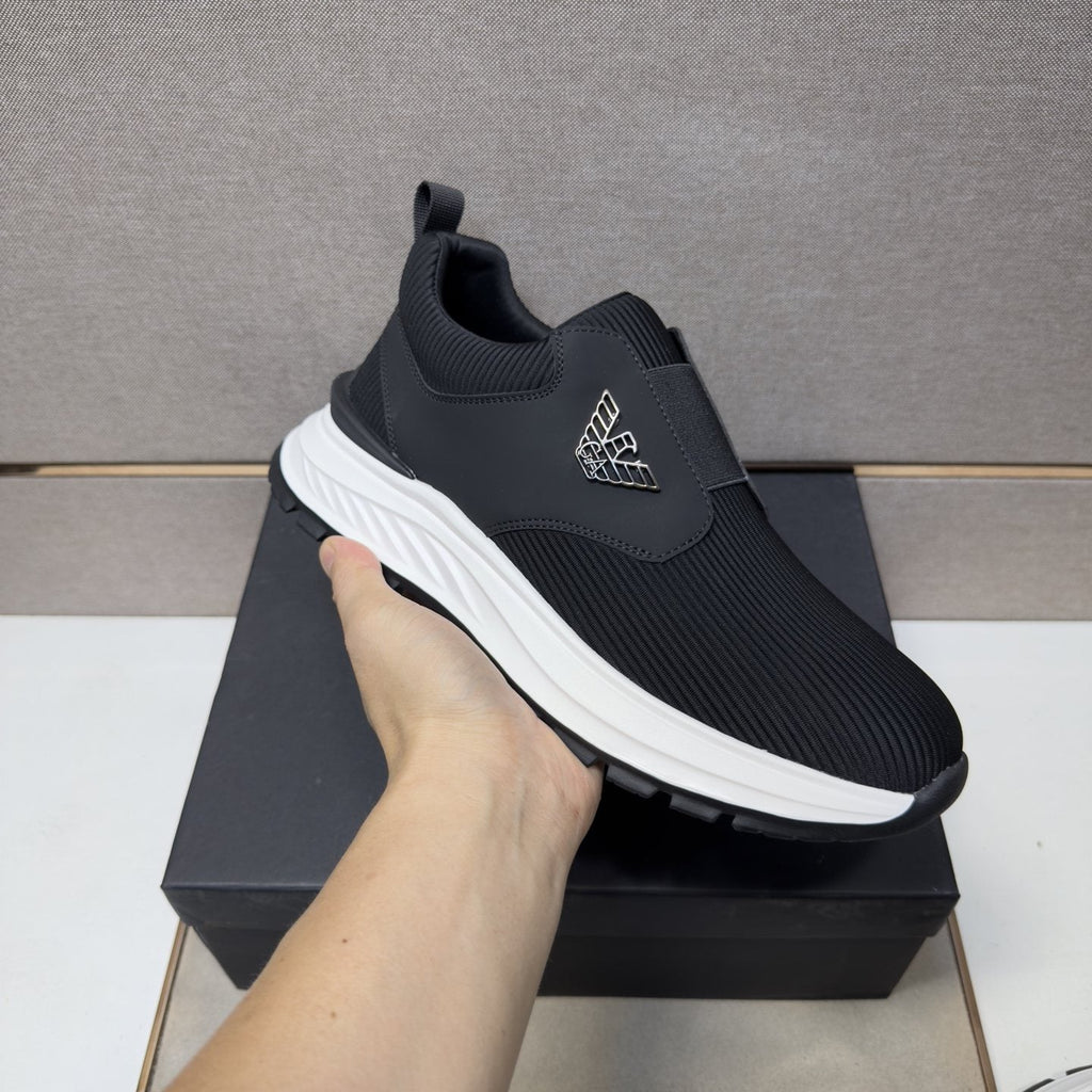Armani Black Slip-On Sneakers — detail