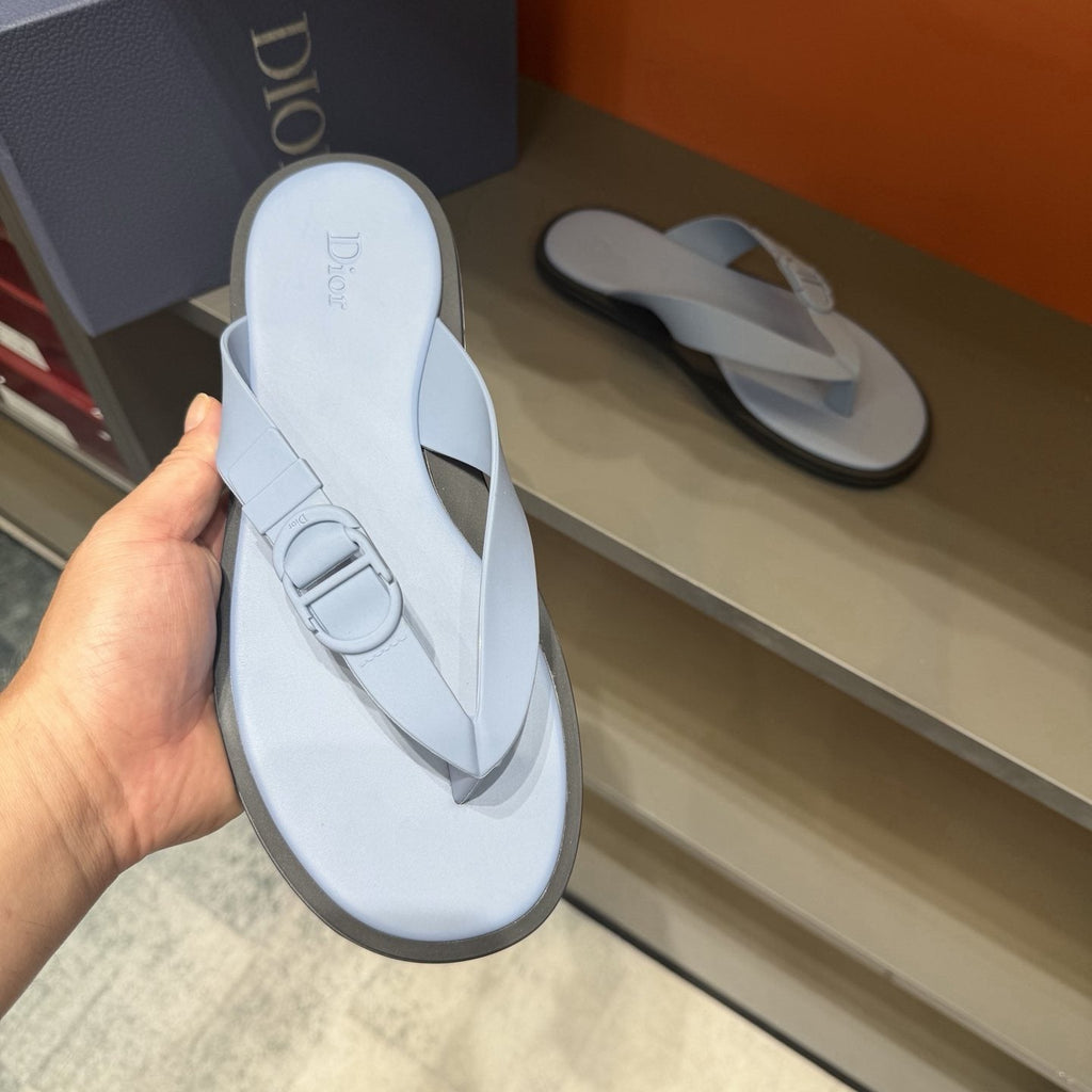 Dior Rivage Buckle Thong Sandals — front