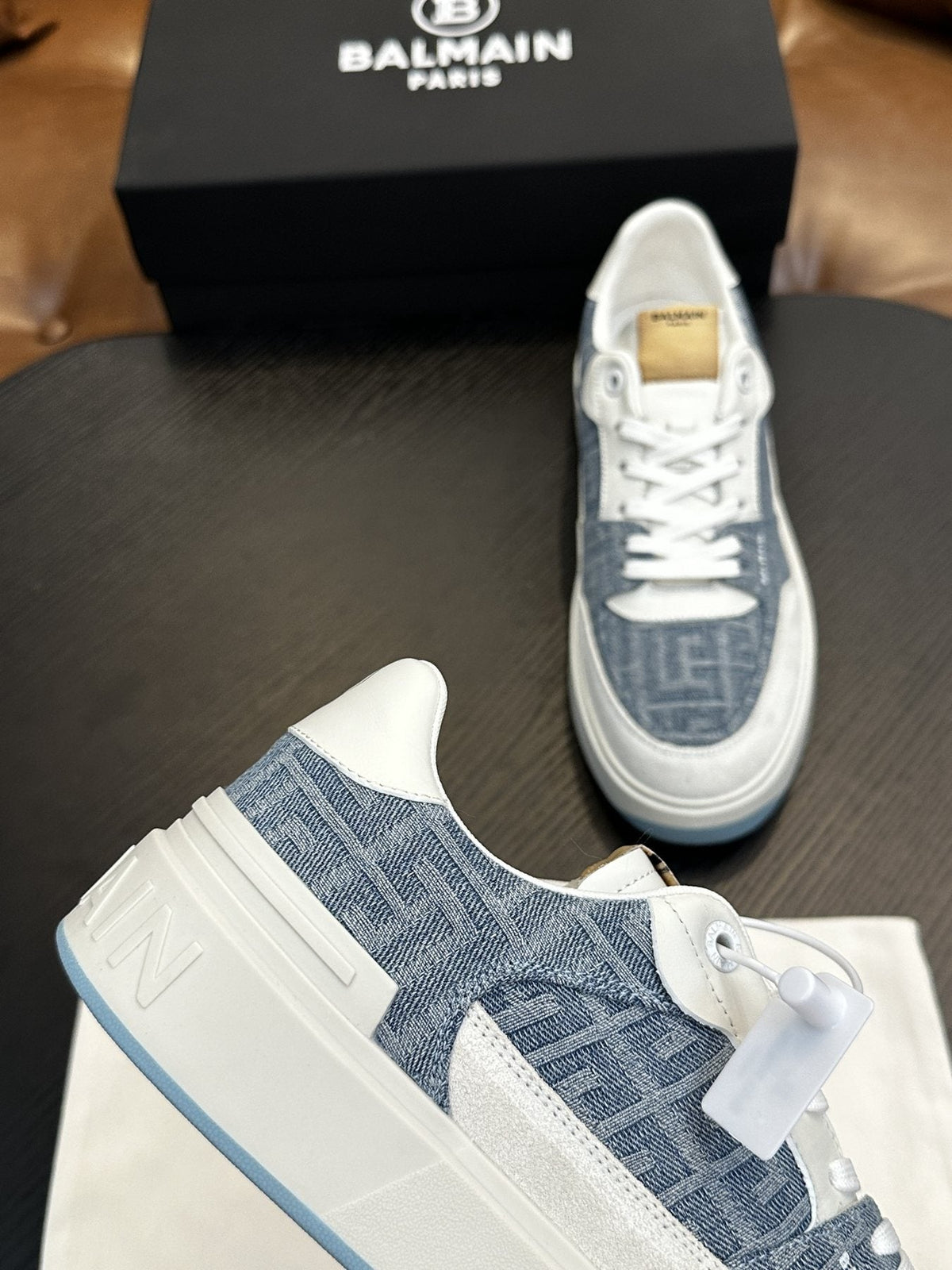 Balmain B-Skate Low-Top Sneakers — side