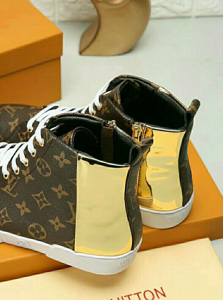 Louis Vuitton Monogram High-Top Sneakers — back