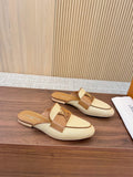 Louis Vuitton Woven Mule Sandals — front
