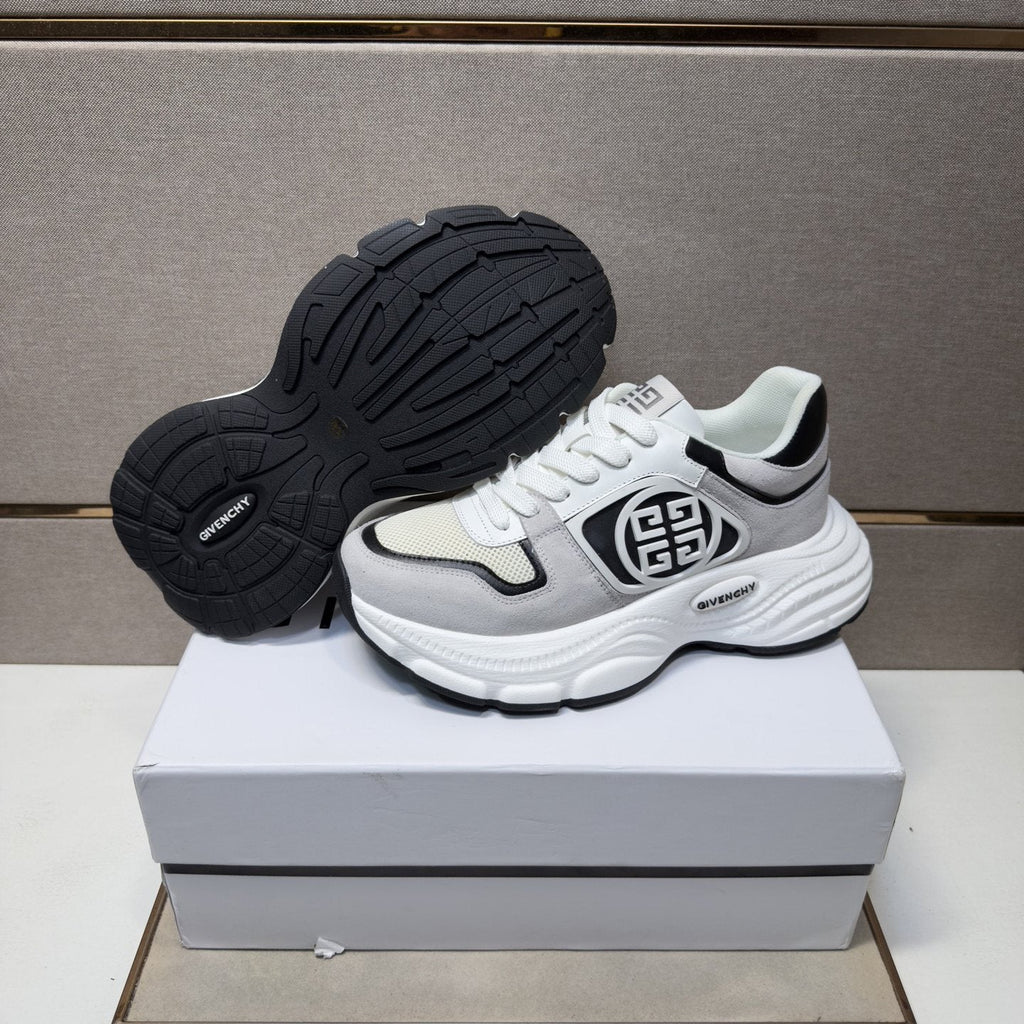 Givenchy Black and White Low-Top Sneakers — back
