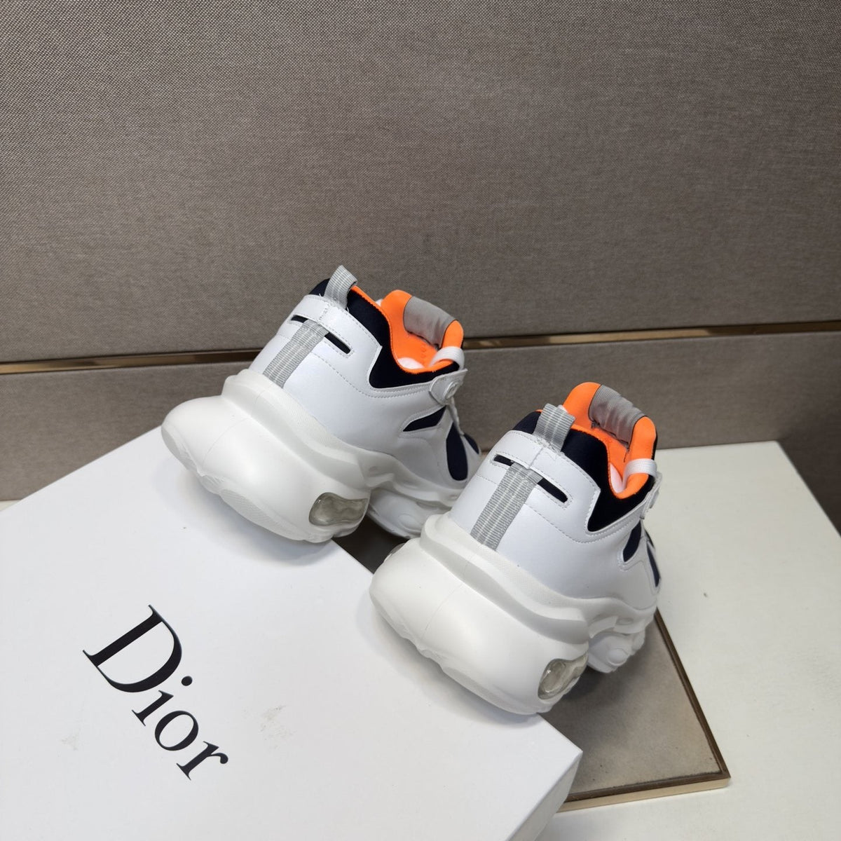 Dior Navy Blue, Black and Green Low-Top Sneakers — back