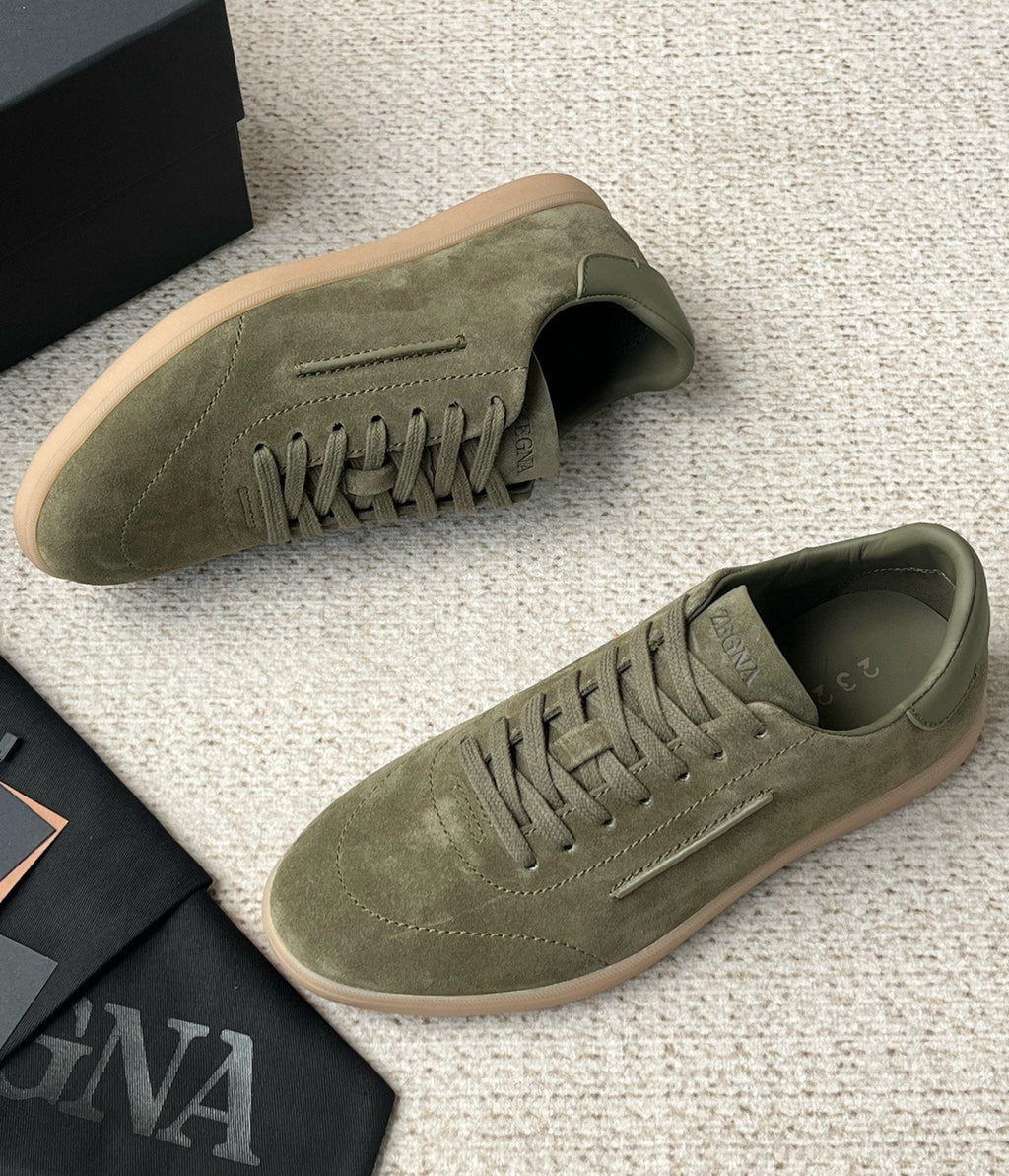 Zegna Triple Stitch Monte Low-Top Sneakers — side