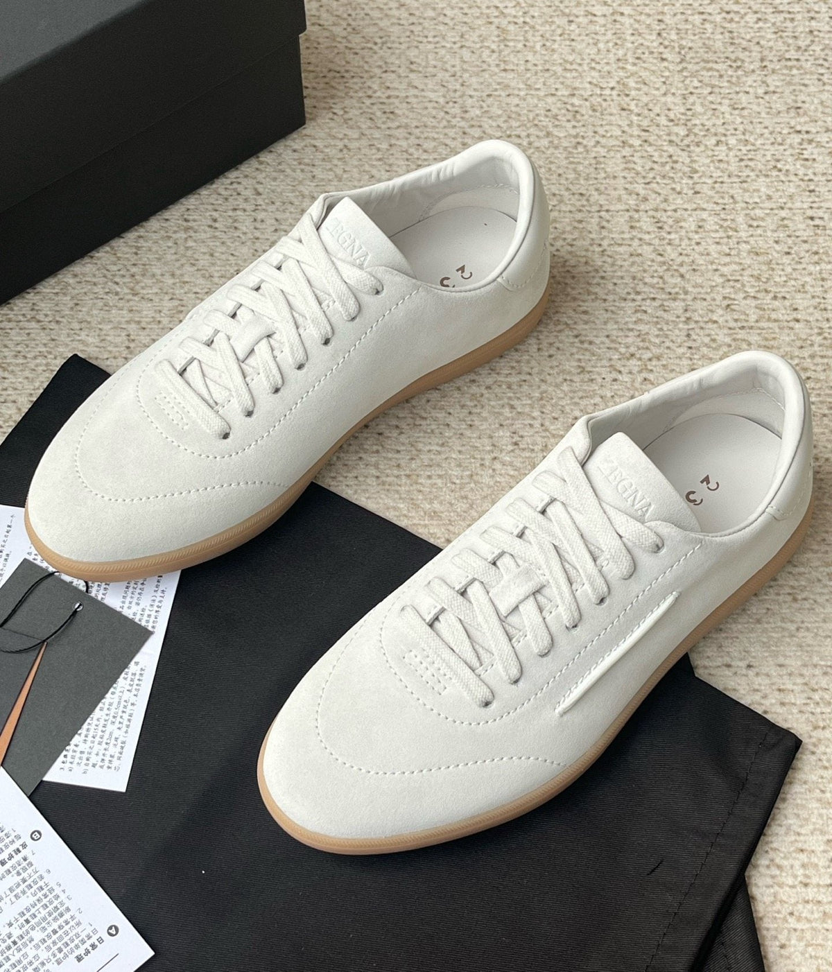 Zegna Triple Stitch Monte Low-Top Sneakers — front