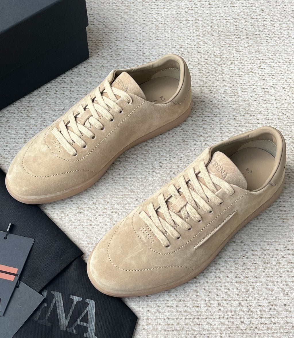 Zegna Triple Stitch Monte Low-Top Sneakers — side
