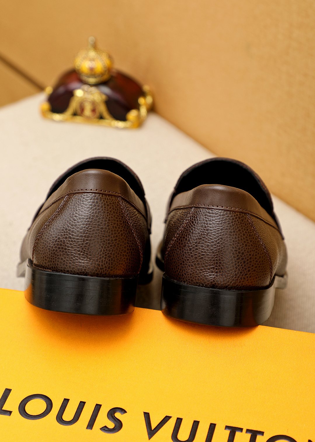 Louis Vuitton Textured Hardware Loafers — back