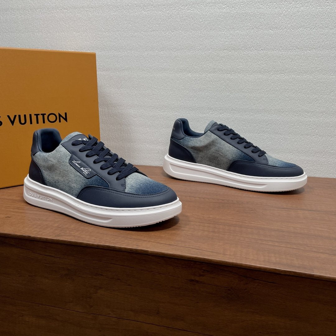 Louis Vuitton Textured Low-Top Sneakers — side