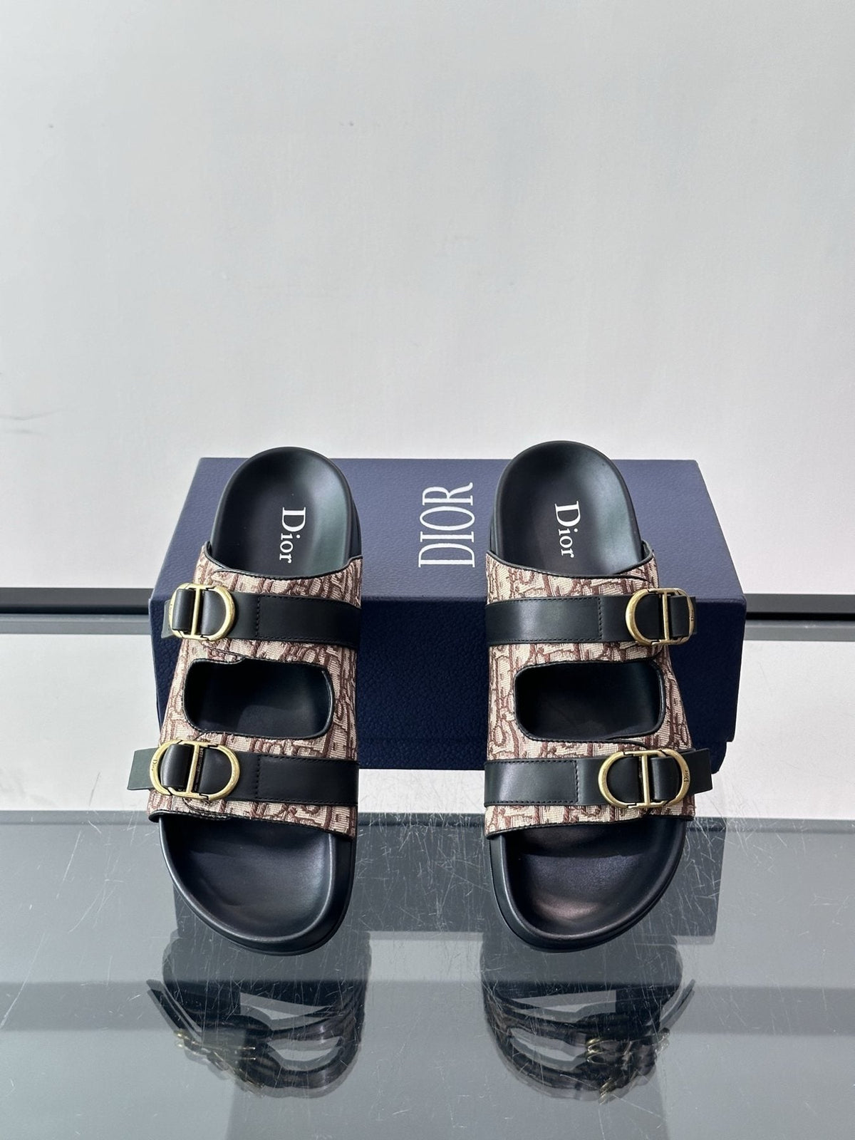 Dior Two-Strap Slide Sandals — front